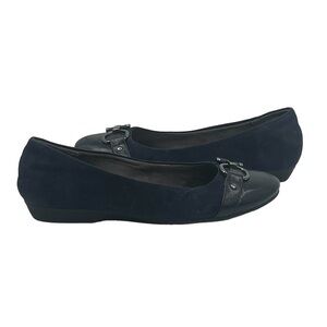 A2 Aerosoles Blue Moccasin Horse Bit Flats Size 8 Women’s